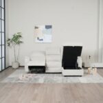 Nuri 3-Seater Right Corner Recliner Sofa with Storage - Beige - With 2-Year Warranty
