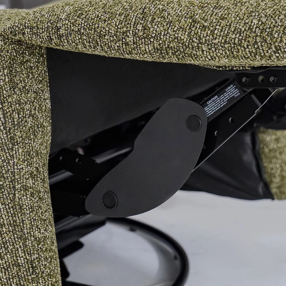 Kenna Fabric Recliner With Glider + Swivel - Green - Image 5