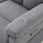 Yuvan 2-Seater Fabric Recliner - Grey - With 2-Year Warranty