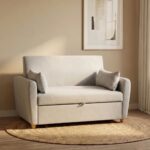 Alpha 2 Seater Fabric Sofabed-Grey