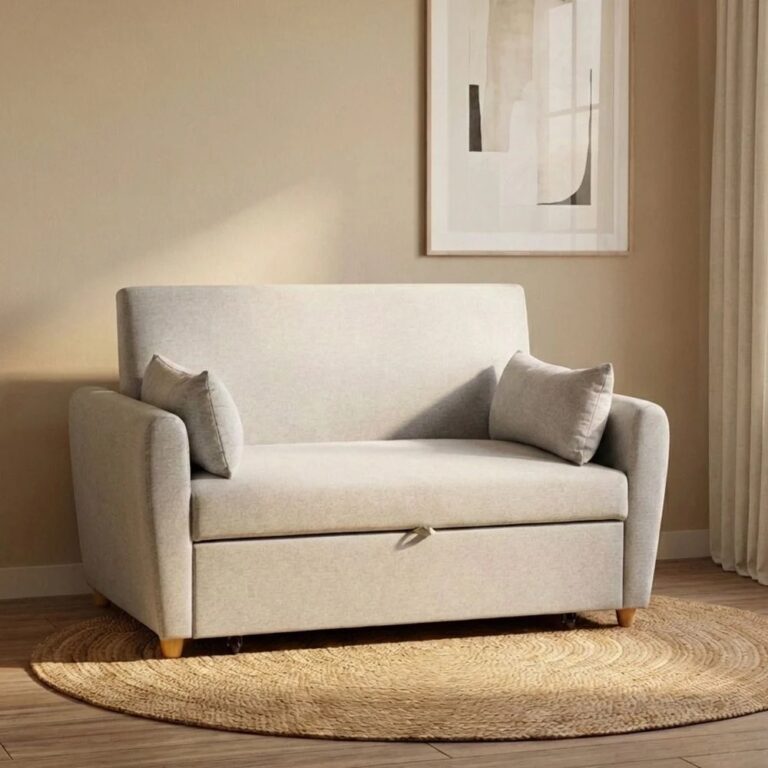 Alpha 2 Seater Fabric Sofabed-Grey