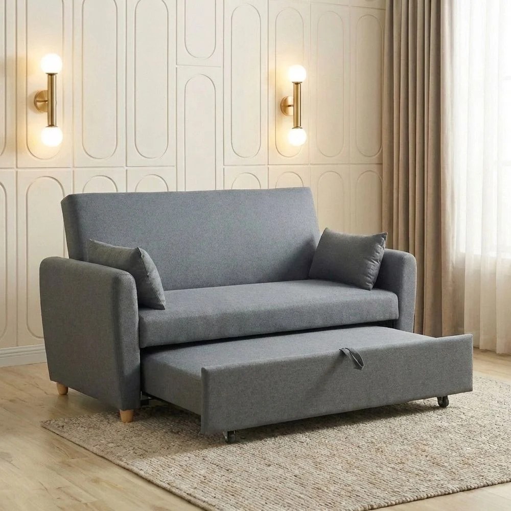 Alpha 2-Seater Fabric Sofa Bed - Image 5
