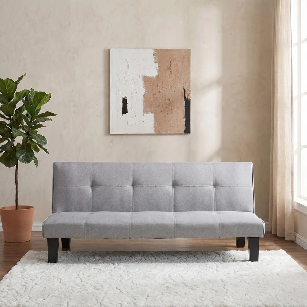 Alonzo Fabric Sofabed - Light Grey - Image 2