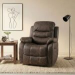 Adric 1 Seater Airleather Manual Recliner-Dark Brown