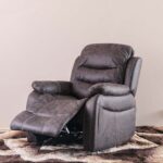 Adric 1 Seater Airleather Manual Recliner-Dark Brown