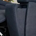 Paladin 1-Seater Fabric Recliner with LED & Cup Holder - Blue - With 2-Year Warranty