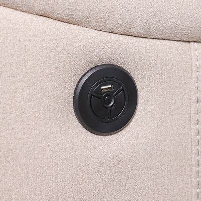 Paladin 1-Seater Fabric Recliner with LED & Cup Holder - Beige - With 2-Year Warranty - Image 4