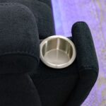 Paladin 3-Seater Fabric Recliner with LED & Cup Holder - Blue - With 2-Year Warranty