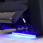 Paladin 3-Seater Fabric Recliner with LED & Cup Holder - Blue - With 2-Year Warranty
