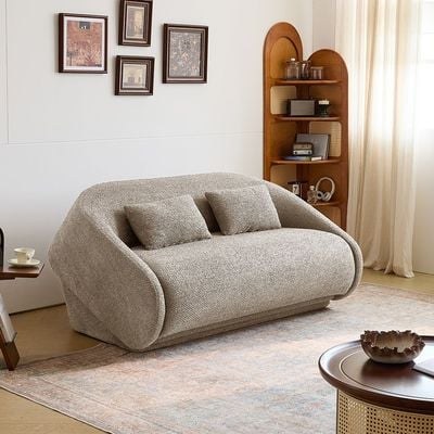 Freeza 2-Seater Fabric Sofa Bed - Beige - With 2-Year Warranty - Image 2
