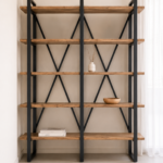 Alix Mango Wood Industrial Bookshelf