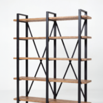 Alix Mango Wood Industrial Bookshelf