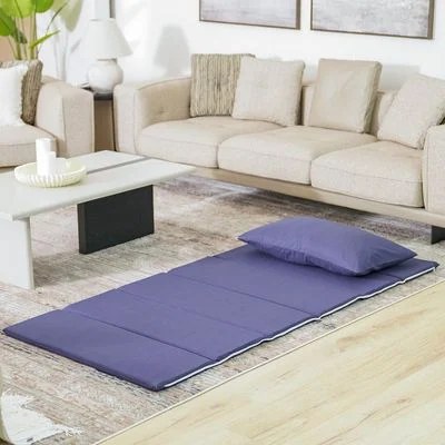 Flexible Single Foam Six-Fold Travel Mattress with Pillowcase-3 cm