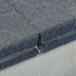 Zip Single Trifold Guest and Travel Foam Single Mattress-Grey-10 cm