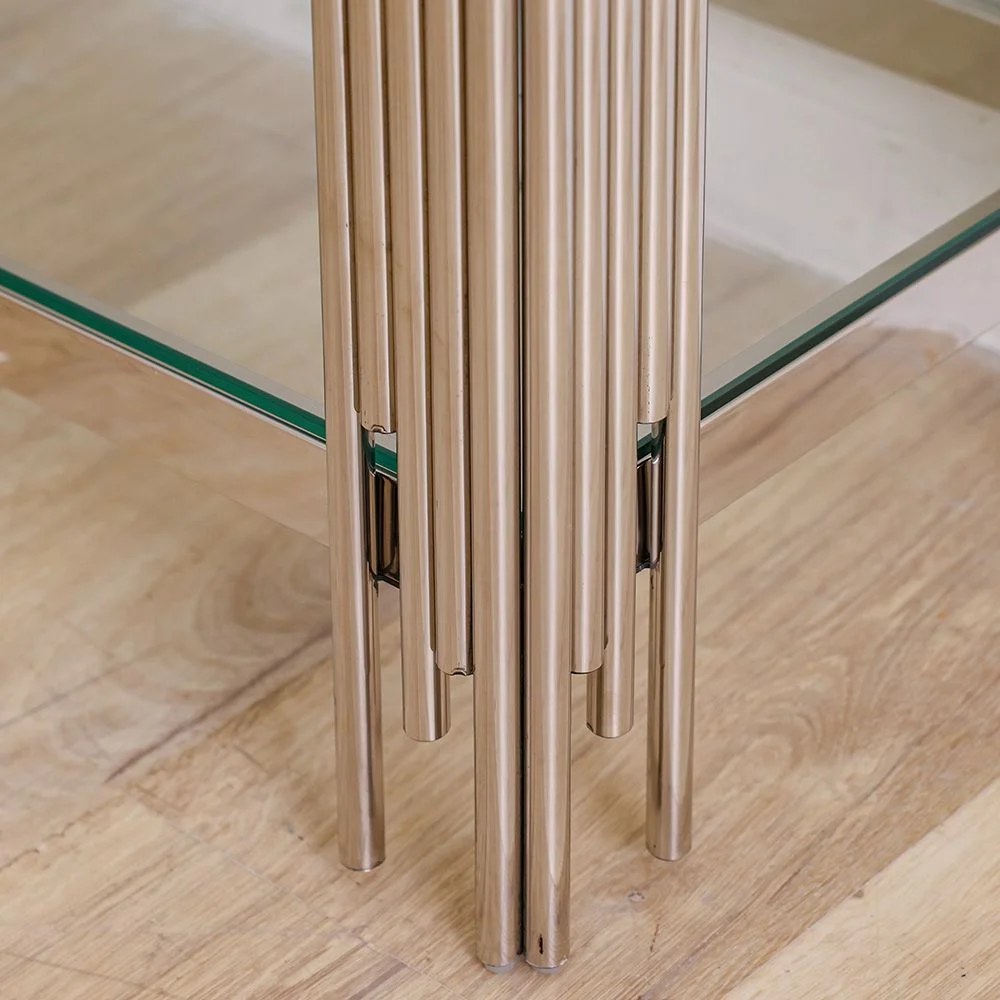 Naill Coffee Table-Stainless Steel - Image 3