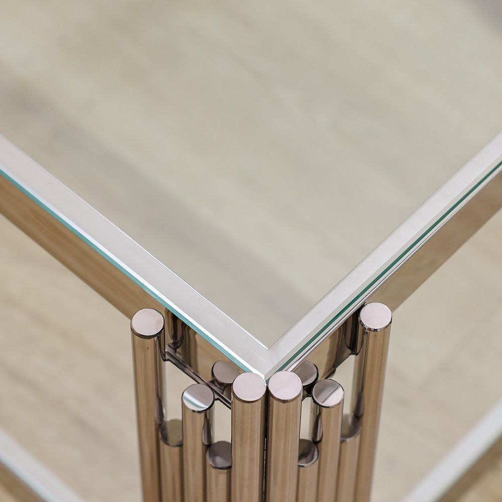 Naill End Table-Stainless Steel - Image 4