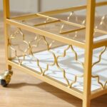 Esperanza L 76 x W 40 x H 82.8 cm 2 Tier Serving Trolley-1 Year Warranty