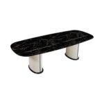Krisalis 1 + 8-Seater Dining Set - Beige/Black - With 2-Year Warranty