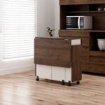 Algeria 1+4-Seater Folding Table Dining Set - White Ash/Brown Walnut - With 2-Year Warranty