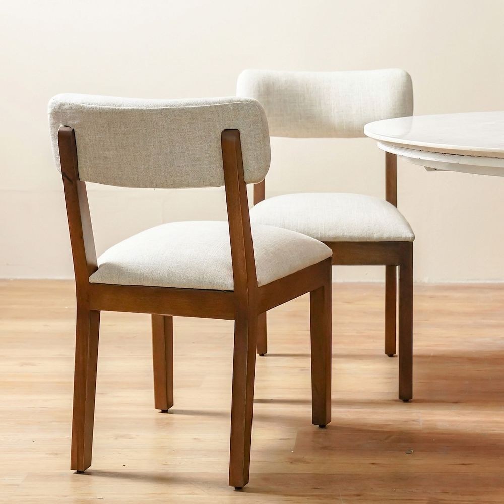 Camelle 1+10 Marble Top Dining Set - White / Brown - Image 2