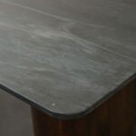 York 1+8-seater Marble Top Dining Set - Black/Walnut - With 2-Year Warranty
