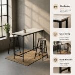 Paloz 1+2 High Table Set-White/Black