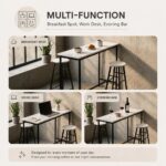 Paloz 1+2 High Table Set-White/Black