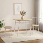 Alyaz 1+2 Dining Set-Sonoma Oak/White
