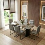 Arseni 1+6 Dining Set-Grey Sintered Stone