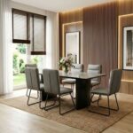 Arseni 1+6 Dining Set-Grey Sintered Stone