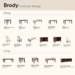 Brody 8-Seater Rectangular Marble Dining Table-White/Dark Walnut-With 2-Year Warranty