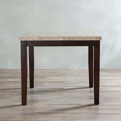 Brody 4 Seater Counter Height Dining Set With Brody Counter Height Dining Chair-Beige/Dark Walnut - Image 3