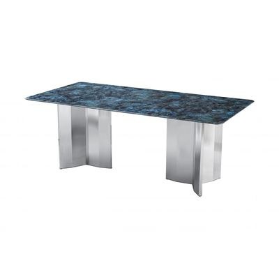 Reyna 8-Seater Sintered Stone Dining Table - Grey/Blue - With 2-Year Warranty - Image 2