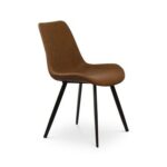 Calus 1 + 6-Seater Dining Set with Calus Dining Chair - Brown/Milky White/Black - With 2-Year Warranty