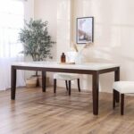 Brody 1 + 8-Seater Dining Set with Brody Dining Chair-White/Walnut-With 2-Year Warranty