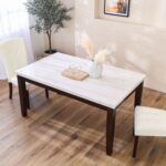 Brody 1 + 6-Seater Dining Set with Brody Dining Chair - White/Walnut-With 2-Year Warranty