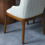Rorvik 1 + 8 Dining Set-Walnut/Beige-With 2-Year Warranty