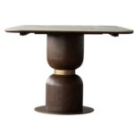 Alhamra 8-Seater Stone Dining Table - White/Green/Gold - With 3-Year Warranty