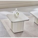 Aries End Table - Light Beige Oak Veneer - With 2-Year Warranty