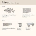 Aries End Table - Light Beige Oak Veneer - With 2-Year Warranty