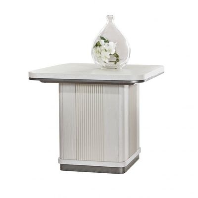 Aries End Table - Light Beige Oak Veneer - With 2-Year Warranty - Image 5