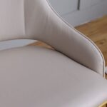 Margaret 1 + 6-Seater Dining Set with Margaret Dining Chair - Beige/Gold - With 2-Year Warranty