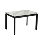 Flash 4-Seater Marble Top Dining Table - White/Grey/Black - With 2-Year Warranty