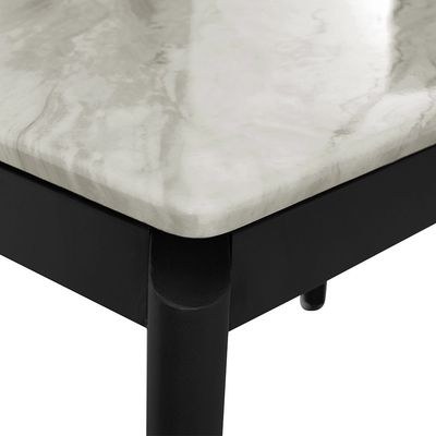 Flash 4-Seater Marble Top Dining Table - White/Grey/Black - With 2-Year Warranty - Image 3
