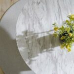 Hampton 4-Seater Round Dining Table - White/Matt Black - With 2-Year Warranty