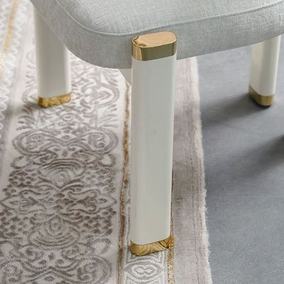 Qasr 1+10-Seater Marble Top Dining Set - White Grey/Pearl White - With 2-Year Warranty - Image 5