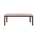 Brody 8-Seater Marble Top Dining Table - Beige/Walnut - With 2-Year Warranty