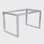 Wellington 6-Seater Modular Dining Set Sintered Stone with Straight Legs-Black Pattern/Silver