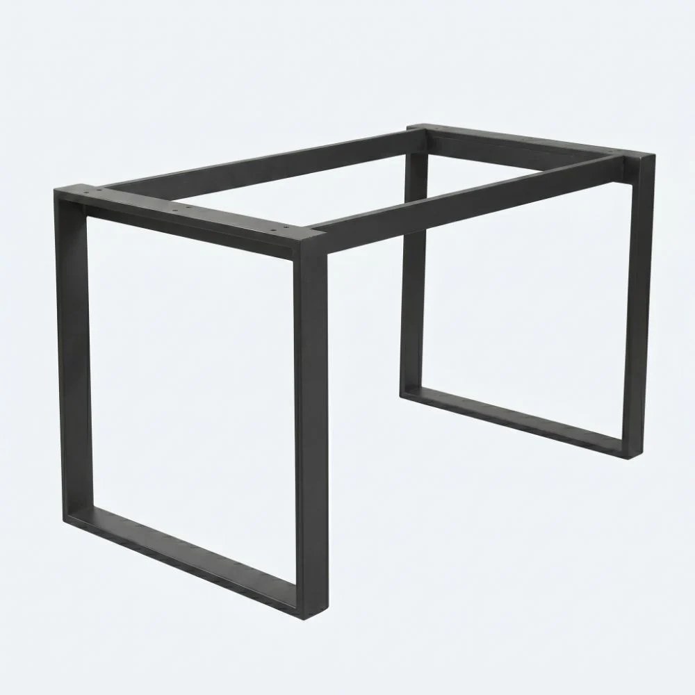 Wellington 6-Seater Modular Dining Table Top With Straight Dining Legs Set Of 2-White Marble/Black - Image 3
