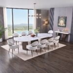 Zermatt 1+10-Seater Dining Set - Light Grey/Bronze - With 2-Year Warranty